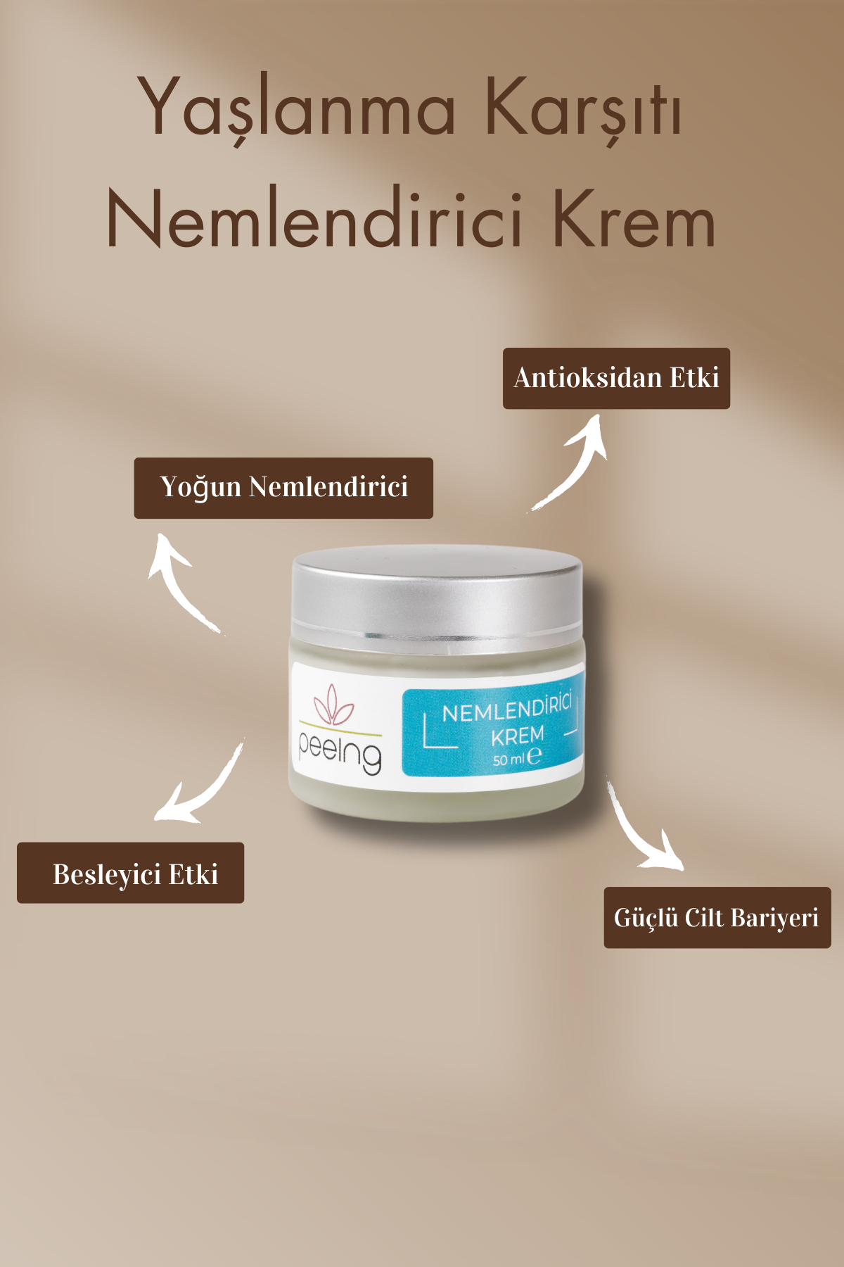 Nemlendirici Krem Yaşlanma Karşıtı Bakım Kremi 50ml
